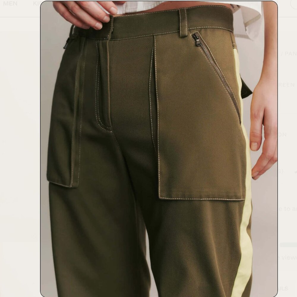 TWP ISA PANTS GREEN - SIZE 4 - Picture 5 of 12